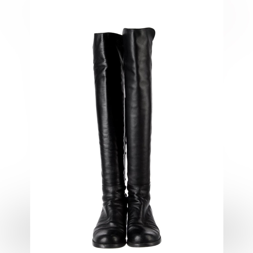 Stuart Weitzman 5050 Boot Black Leather size 5 - Picture 4 of 8